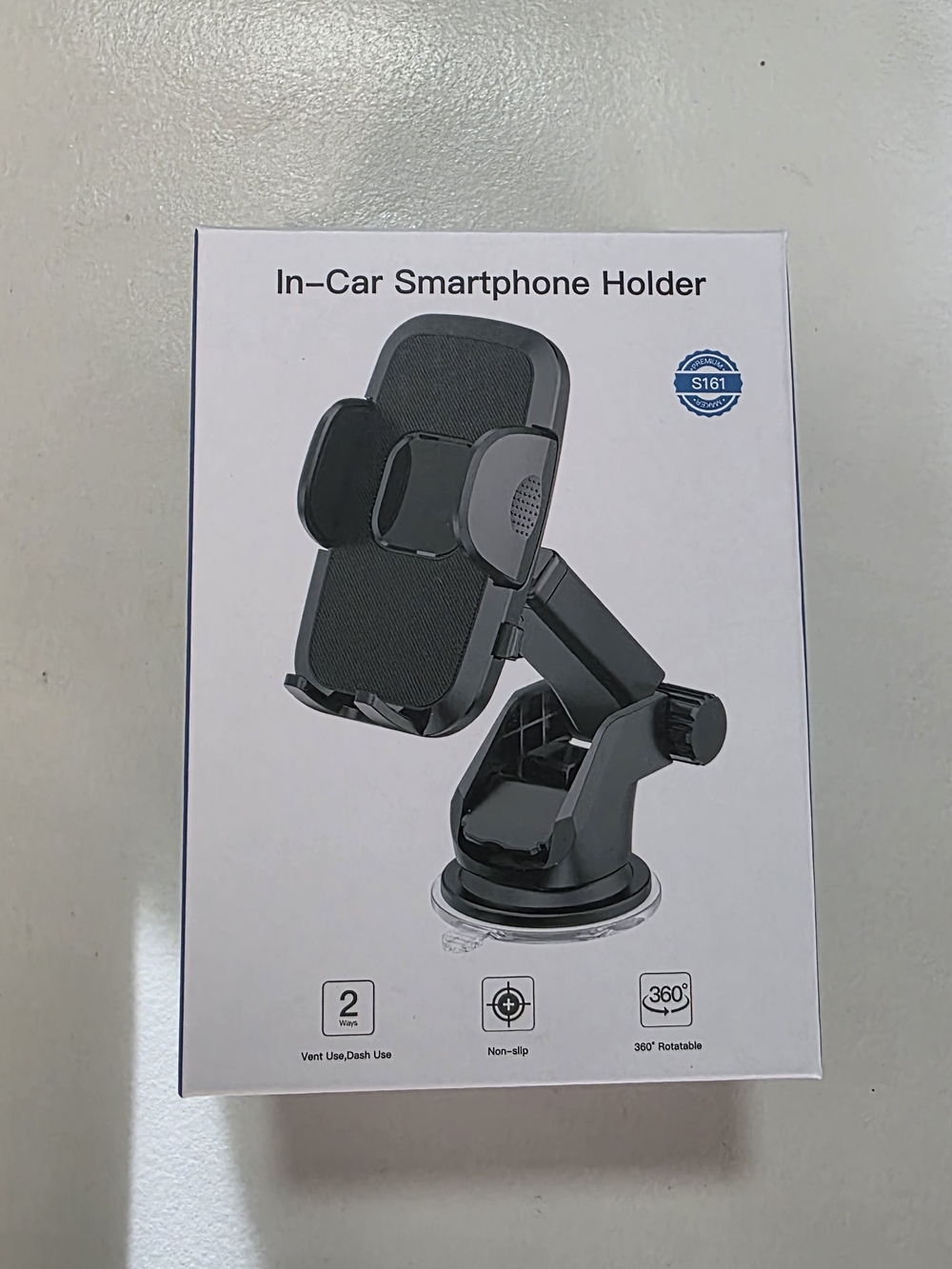 Universal In-Car Smartphone Holder 360 Rotatable - Black.